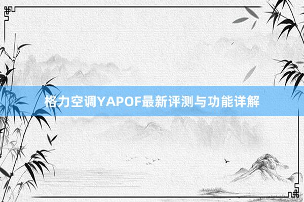 格力空调YAPOF最新评测与功能详解