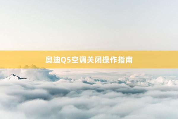 奥迪Q5空调关闭操作指南